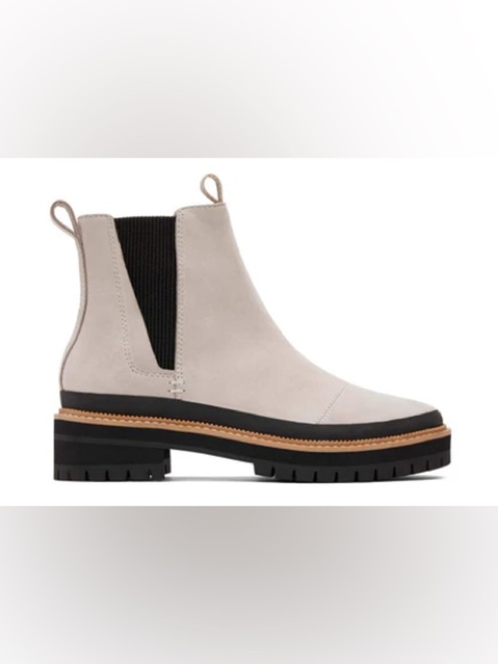 Tom’s Dakota Chelsea Boots Water Resistant Oiled Nubuck Mushroom Size 6